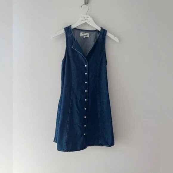 REFORMATION Jaime Denim Mini Dress 0 - Picture 2 of 4